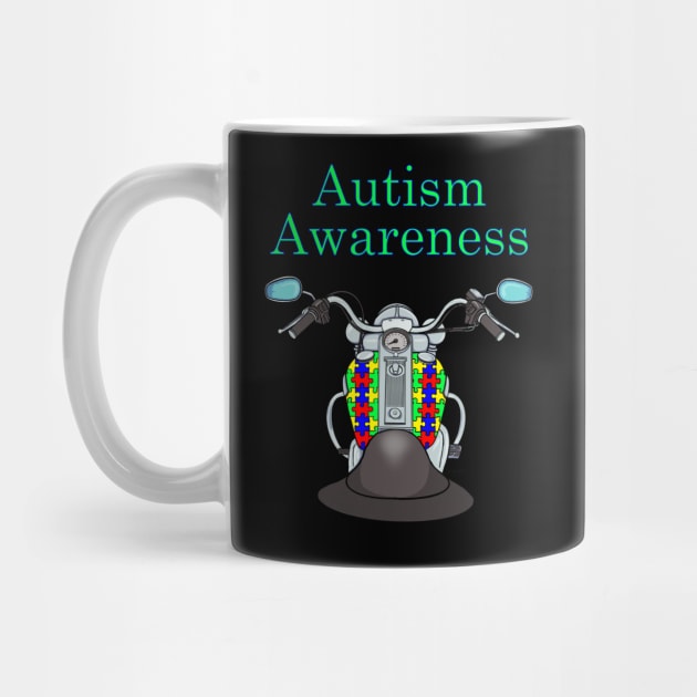 Biker Autism Awareness 1 Motorcycle by ScottyGaaDo